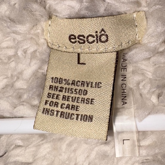 Escio Black/Gray Hooded Vest with Sparkle Sequins and Cream Sherpa Like Lining - Picture 8 of 9